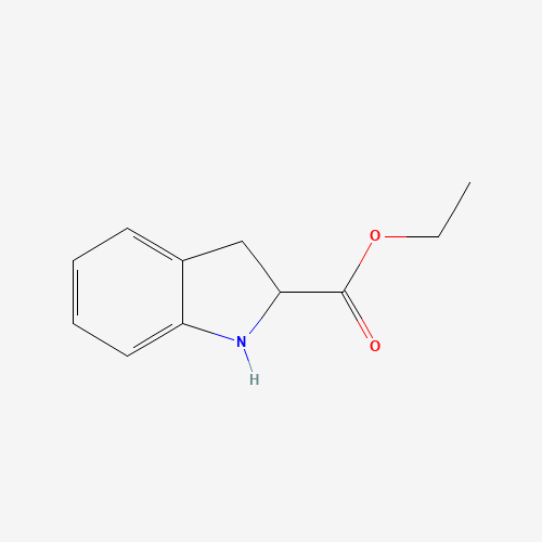 ethyl 2,3-dihydro-1H-indole-2-carboxylate (CAS: 50501-07-0) - Chemical Structure and Molecular Formula 