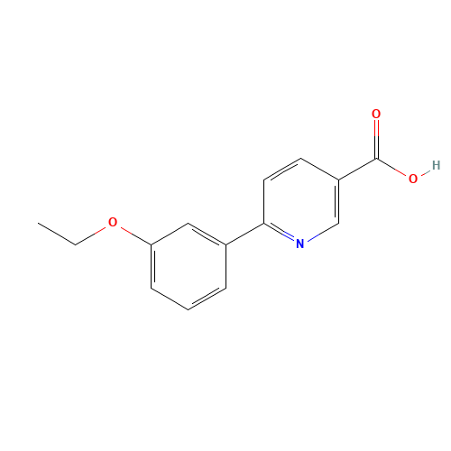6-(3-ethoxyphenyl)pyridine-3-carboxylic acid (CAS: 1192155-03-5) - Chemical Structure and Molecular Formula 