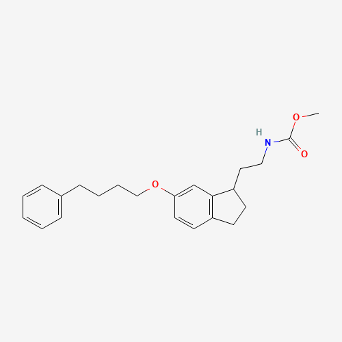 methyl N-[2-[6-(4-phenylbutoxy)-2,3-dihydro-1H-inden-1-yl]ethyl]carbamate (CAS: 1145972-29-7) - Chemical Structure and Molecular Formula 