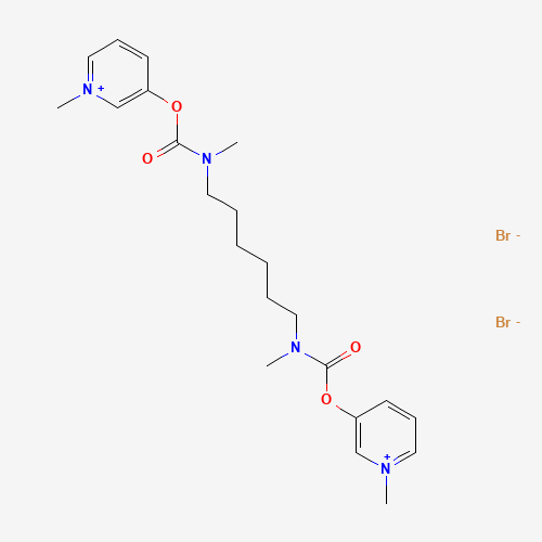 (1-methylpyridin-1-ium-3-yl) N-methyl-N-[6-[methyl-(1-methylpyridin-1-ium-3-yl)oxycarbonylamino]hexyl]carbamate;dibromide (CAS: 15876-67-2) - Chemical Structure and Molecular Formula 