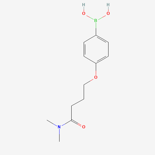 [4-[4-(dimethylamino)-4-oxobutoxy]phenyl]boronic acid (CAS: 1350317-23-5) - Chemical Structure and Molecular Formula 