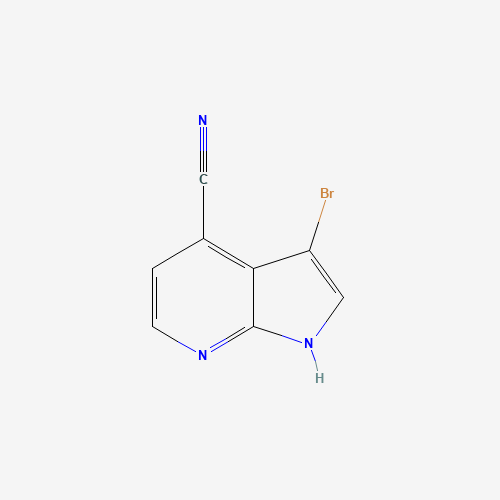 3-bromo-1H-pyrrolo[2,3-b]pyridine-4-carbonitrile (CAS: 1000340-54-4) - Chemical Structure and Molecular Formula 