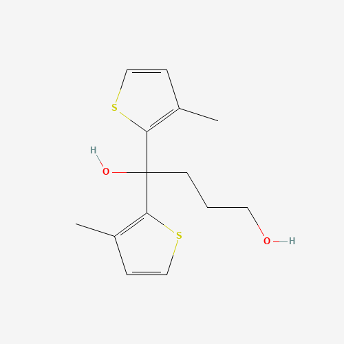 1,1-bis(3-methylthiophen-2-yl)butane-1,4-diol (CAS: 847233-26-5) - Chemical Structure and Molecular Formula 
