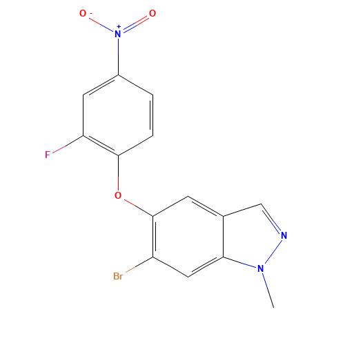 6-bromo-5-(2-fluoro-4-nitrophenoxy)-1-methylindazole (CAS: 1206800-24-9) - Related Chemical Product