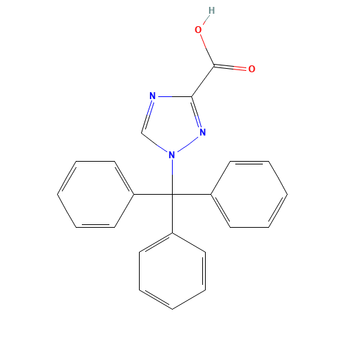 1-trityl-1,2,4-triazole-3-carboxylic acid (CAS: 381219-90-5) - Chemical Structure and Molecular Formula 