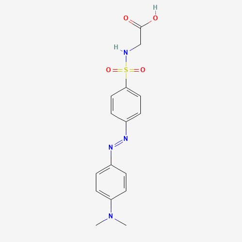 2-[[4-[[4-(dimethylamino)phenyl]diazenyl]phenyl]sulfonylamino]acetic acid (CAS: 89131-05-5) - Chemical Structure and Molecular Formula 
