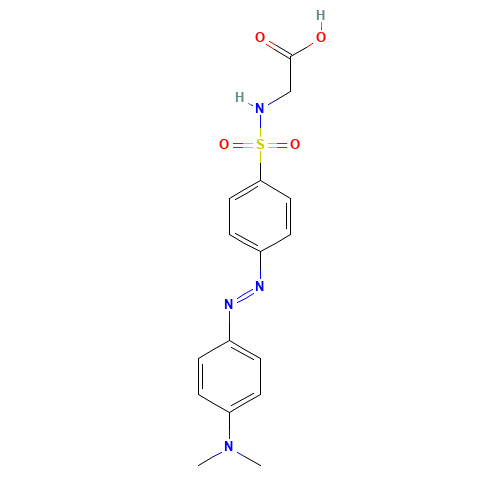 2-[[4-[[4-(dimethylamino)phenyl]diazenyl]phenyl]sulfonylamino]acetic acid (CAS: 89131-05-5) - Related Chemical Product
