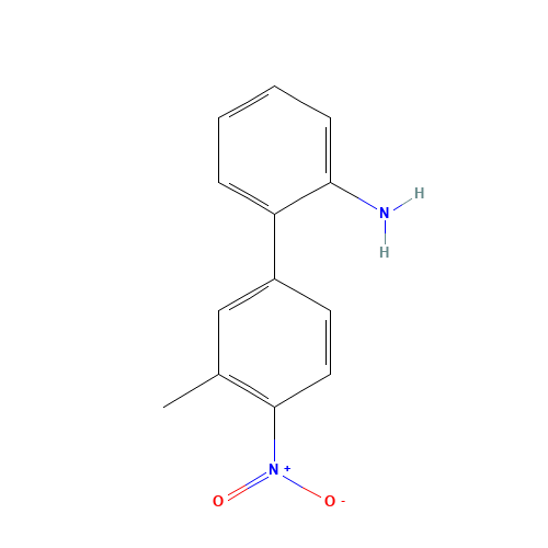 2-(3-methyl-4-nitrophenyl)aniline (CAS: 885280-87-5) - Chemical Structure and Molecular Formula 