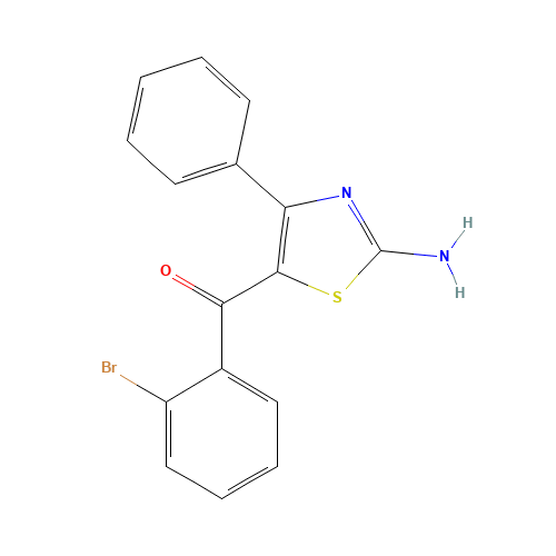 (2-amino-4-phenyl-1,3-thiazol-5-yl)-(2-bromophenyl)methanone (CAS: 1361414-45-0) - Chemical Structure and Molecular Formula 