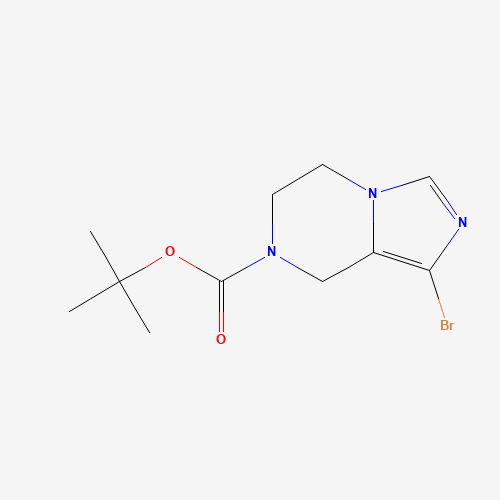 tert-butyl 1-bromo-6,8-dihydro-5H-imidazo[1,5-a]pyrazine-7-carboxylate (CAS: 1188265-64-6) - Chemical Structure and Molecular Formula 