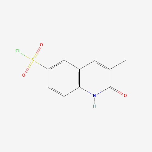 3-methyl-2-oxo-1H-quinoline-6-sulfonyl chloride (CAS: 1181714-73-7) - Chemical Structure and Molecular Formula 