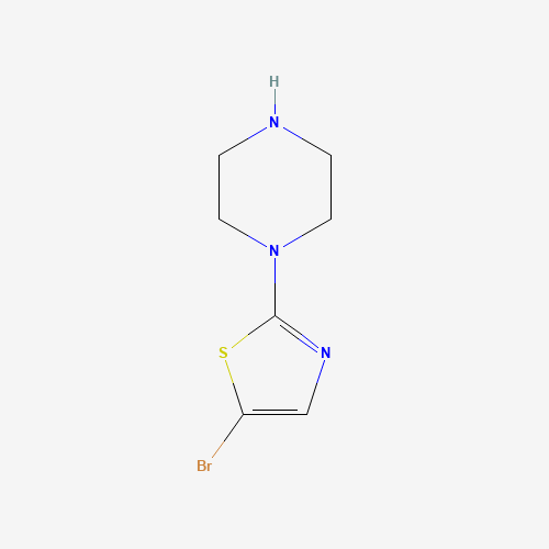 5-bromo-2-piperazin-1-yl-1,3-thiazole (CAS: 223514-48-5) - Chemical Structure and Molecular Formula 