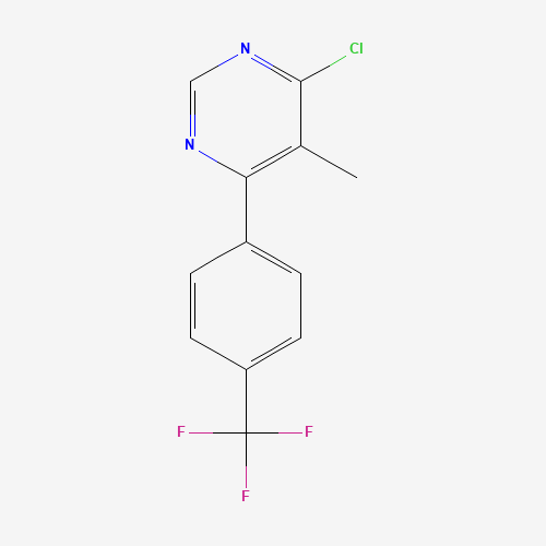 4-chloro-5-methyl-6-[4-(trifluoromethyl)phenyl]pyrimidine (CAS: 637352-97-7) - Chemical Structure and Molecular Formula 