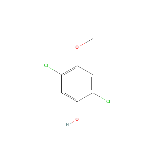 2,5-dichloro-4-methoxyphenol (CAS: 18113-14-9) - Chemical Structure and Molecular Formula 