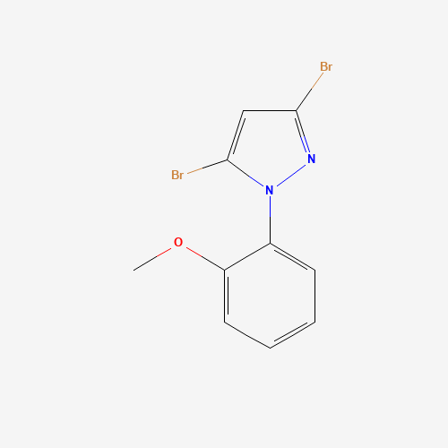 3,5-dibromo-1-(2-methoxyphenyl)pyrazole (CAS: 1245052-47-4) - Chemical Structure and Molecular Formula 