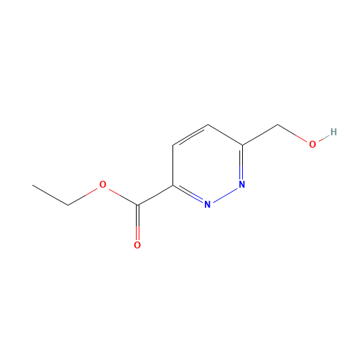 ethyl 6-(hydroxymethyl)pyridazine-3-carboxylate (CAS: 604000-36-4) - Chemical Structure and Molecular Formula 