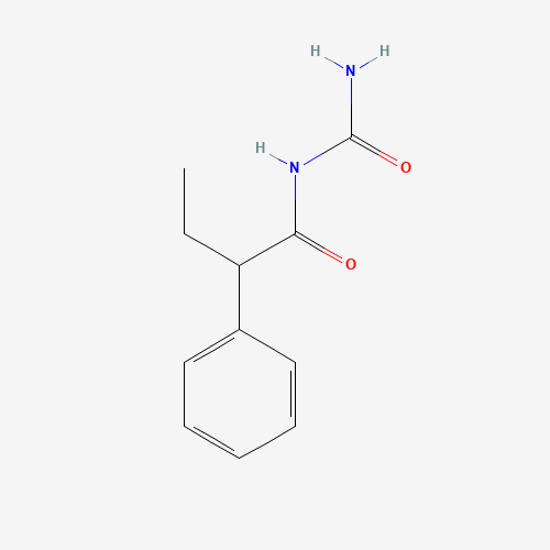N-carbamoyl-2-phenylbutanamide (CAS: 90-49-3) - Chemical Structure and Molecular Formula 