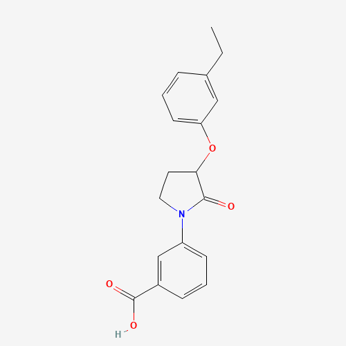 3-[3-(3-ethylphenoxy)-2-oxopyrrolidin-1-yl]benzoic acid (CAS: 649773-87-5) - Related Chemical Product