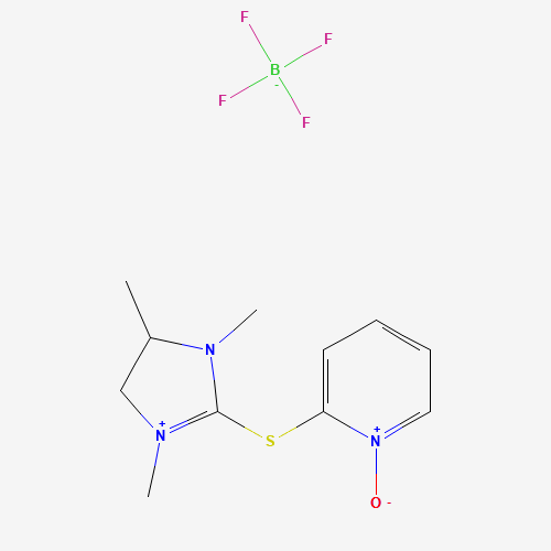 1,3-dimethyl-2-(1-oxidopyridin-1-ium-2-yl)sulfanyl-5,6-dihydro-4H-pyrimidin-1-ium;tetrafluoroborate (CAS: 366821-61-6) - Chemical Structure and Molecular Formula 