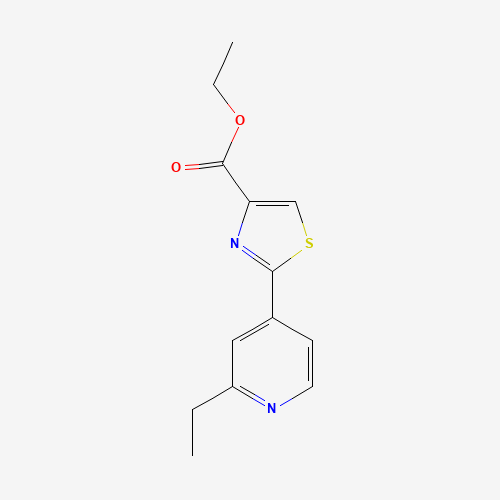 ethyl 2-(2-ethylpyridin-4-yl)-1,3-thiazole-4-carboxylate (CAS: 630410-54-7) - Chemical Structure and Molecular Formula 