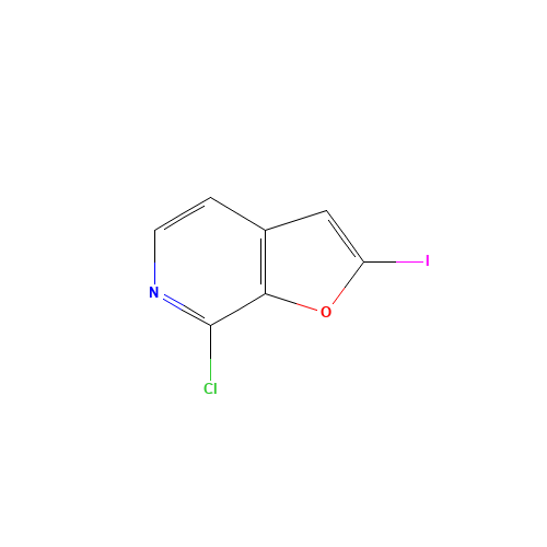 7-chloro-2-iodofuro[2,3-c]pyridine (CAS: 1326713-75-0) - Chemical Structure and Molecular Formula 