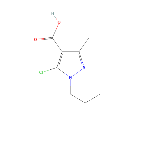 5-chloro-3-methyl-1-(2-methylpropyl)pyrazole-4-carboxylic acid (CAS: 956755-70-7) - Related Chemical Product