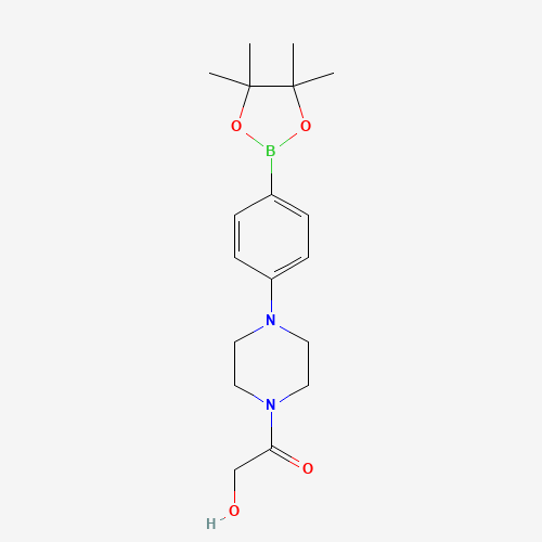 2-hydroxy-1-[4-[4-(4,4,5,5-tetramethyl-1,3,2-dioxaborolan-2-yl)phenyl]piperazin-1-yl]ethanone (CAS: 1415794-10-3) - Related Chemical Product