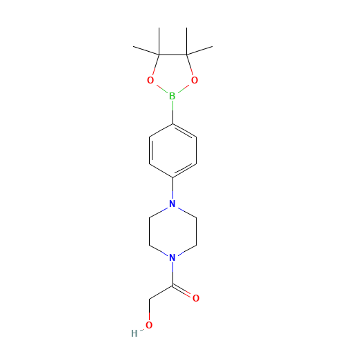 2-hydroxy-1-[4-[4-(4,4,5,5-tetramethyl-1,3,2-dioxaborolan-2-yl)phenyl]piperazin-1-yl]ethanone (CAS: 1415794-10-3) - Related Chemical Product