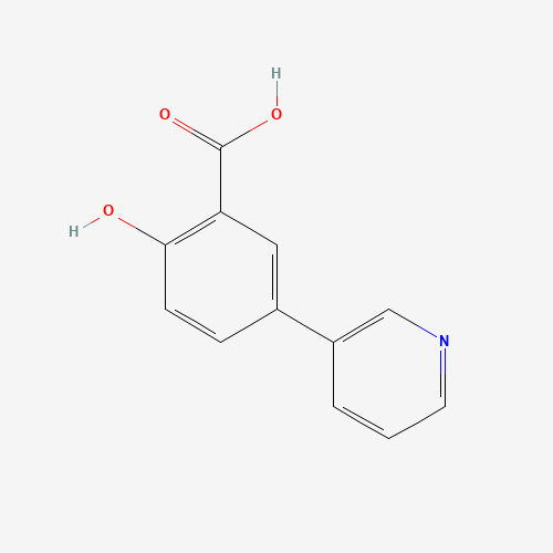2-hydroxy-5-pyridin-3-ylbenzoic acid (CAS: 23380-76-9) - Chemical Structure and Molecular Formula 