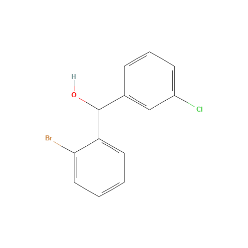 (2-bromophenyl)-(3-chlorophenyl)methanol (CAS: 105904-28-7) - Chemical Structure and Molecular Formula 