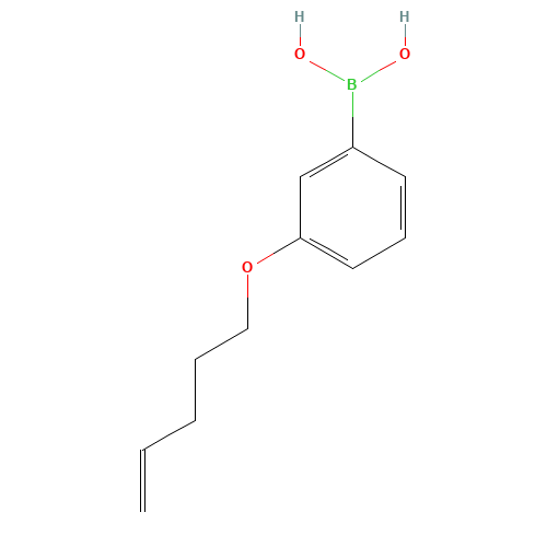 (3-pent-4-enoxyphenyl)boronic acid (CAS: 884539-84-8) - Chemical Structure and Molecular Formula 