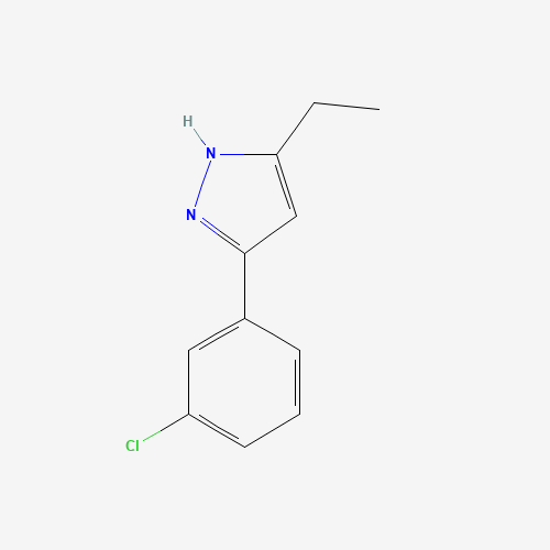 3-(3-chlorophenyl)-5-ethyl-1H-pyrazole (CAS: 1439307-63-7) - Chemical Structure and Molecular Formula 