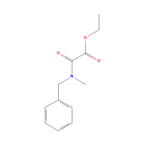 ethyl 2-[benzyl(methyl)amino]-2-oxoacetate (CAS: 128429-34-5) - Chemical Structure and Molecular Formula 