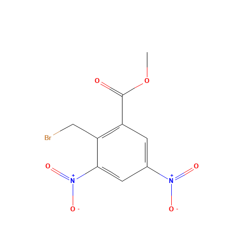 methyl 2-(bromomethyl)-3,5-dinitrobenzoate (CAS: 153754-31-5) - Chemical Structure and Molecular Formula 