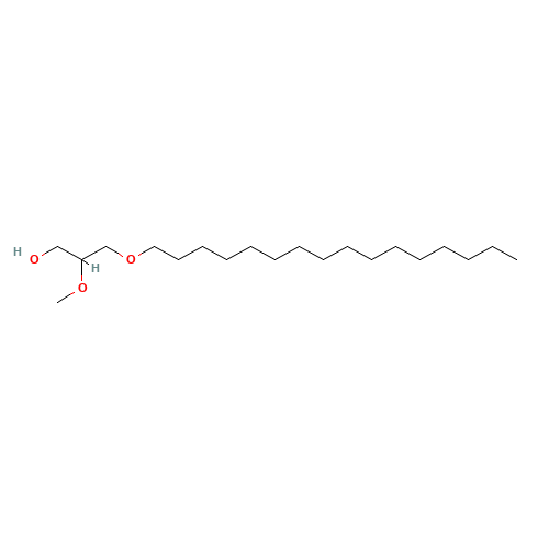 3-hexadecoxy-2-methoxypropan-1-ol (CAS: 111188-59-1) - Chemical Structure and Molecular Formula 