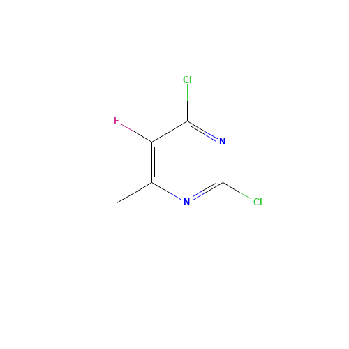 2,4-dichloro-6-ethyl-5-fluoropyrimidine (CAS: 137234-85-6) - Chemical Structure and Molecular Formula 