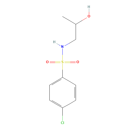 4-chloro-N-(2-hydroxypropyl)benzenesulfonamide (CAS: 74668-38-5) - Chemical Structure and Molecular Formula 