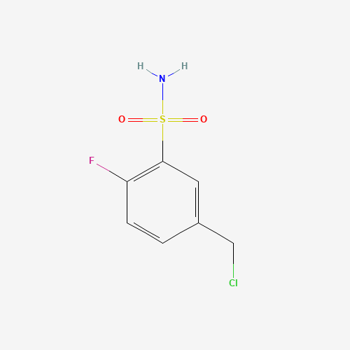 5-(chloromethyl)-2-fluorobenzenesulfonamide (CAS: 1379371-14-8) - Chemical Structure and Molecular Formula 