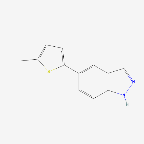 5-(5-methylthiophen-2-yl)-1H-indazole (CAS: 885272-88-8) - Chemical Structure and Molecular Formula 