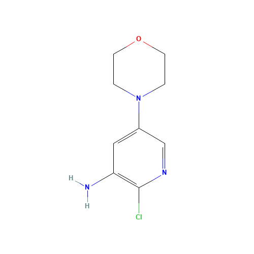 2-chloro-5-morpholin-4-ylpyridin-3-amine (CAS: 1259442-72-2) - Chemical Structure and Molecular Formula 
