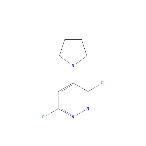3,6-dichloro-4-pyrrolidin-1-ylpyridazine (CAS: 21415-33-8) - Chemical Structure and Molecular Formula 