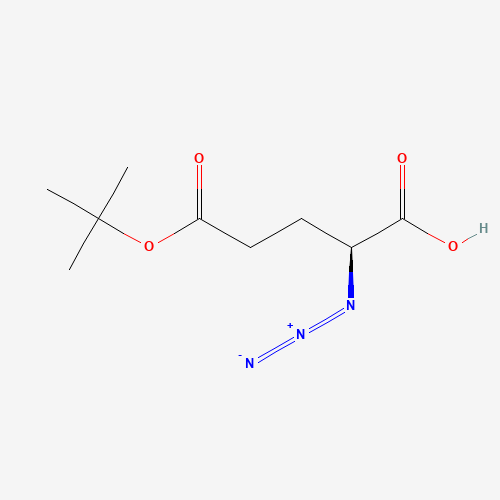 2-azido-5-[(2-methylpropan-2-yl)oxy]-5-oxopentanoic acid (CAS: 114519-06-1) - Chemical Structure and Molecular Formula 
