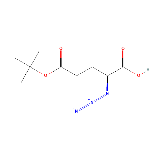 2-azido-5-[(2-methylpropan-2-yl)oxy]-5-oxopentanoic acid (CAS: 114519-06-1) - Chemical Structure and Molecular Formula 