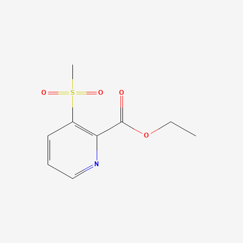 ethyl 3-methylsulfonylpyridine-2-carboxylate (CAS: 1256633-19-8) - Chemical Structure and Molecular Formula 