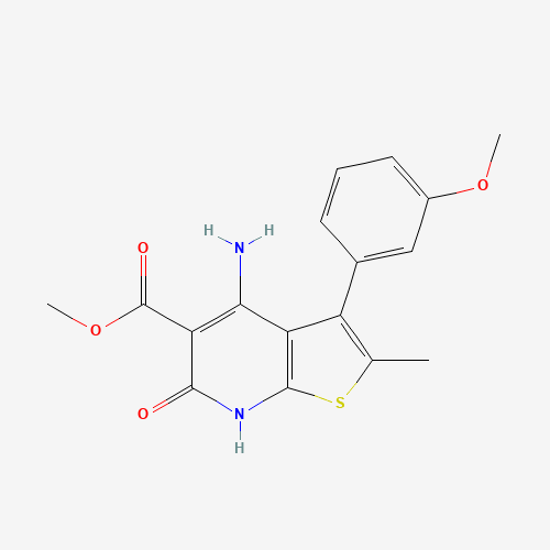 methyl 4-amino-3-(3-methoxyphenyl)-2-methyl-6-oxo-7H-thieno[2,3-b]pyridine-5-carboxylate (CAS: 1312594-37-8) - Related Chemical Product