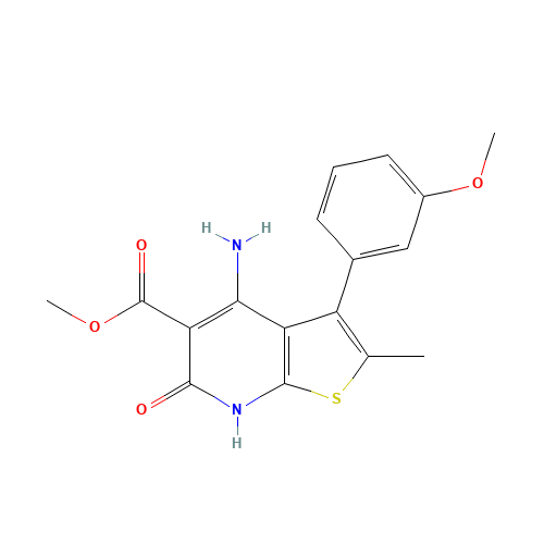methyl 4-amino-3-(3-methoxyphenyl)-2-methyl-6-oxo-7H-thieno[2,3-b]pyridine-5-carboxylate (CAS: 1312594-37-8) - Related Chemical Product