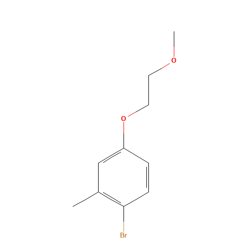 1-bromo-4-(2-methoxyethoxy)-2-methylbenzene (CAS: 947410-56-2) - Chemical Structure and Molecular Formula 