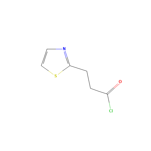 3-(1,3-thiazol-2-yl)propanoyl chloride (CAS: 1001185-54-1) - Chemical Structure and Molecular Formula 