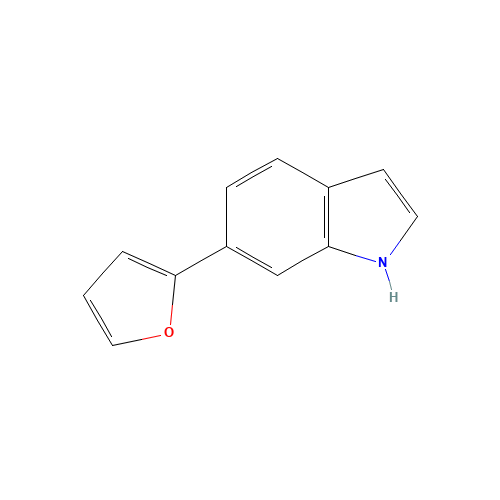6-(furan-2-yl)-1H-indole (CAS: 885273-35-8) - Chemical Structure and Molecular Formula 