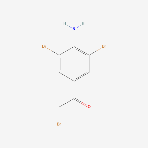 1-(4-amino-3,5-dibromophenyl)-2-bromoethanone (CAS: 30095-55-7) - Chemical Structure and Molecular Formula 